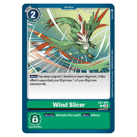 Wind Slicer EX7-069 card from the Digimon set EX-07: Extra Booster Digimon Liberator