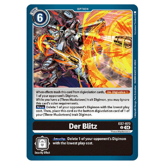 Der Blitz EX7-070 card from the Digimon set EX-07: Extra Booster Digimon Liberator