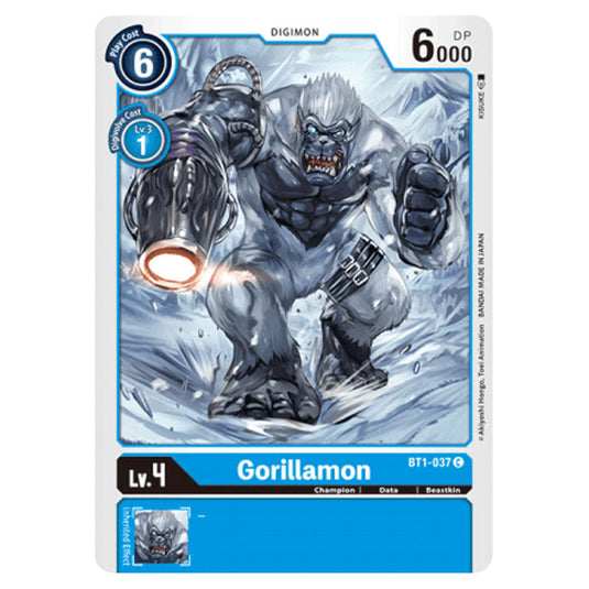 Gorillamon BT1-037 card from the Digimon set ST-8: Starter Deck UlforceVeedramon