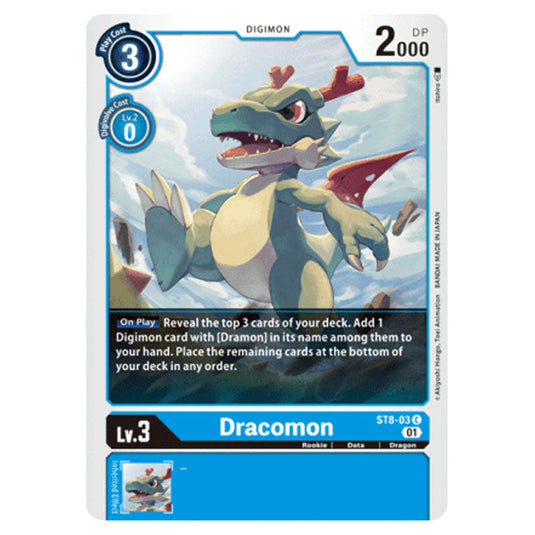 Dracomon ST8-03 card from the Digimon set ST-8: Starter Deck UlforceVeedramon
