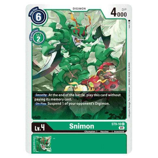 Snimon ST9-10 card from the Digimon set ST-9: Starter Deck Ultimate Ancient Dragon