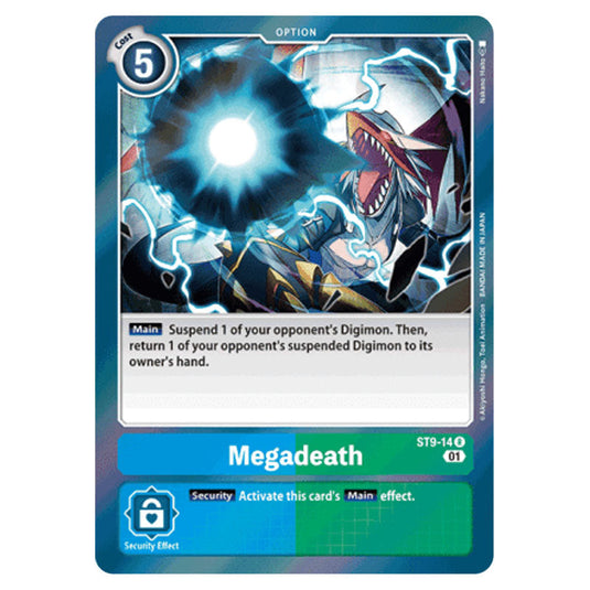 Megadeath ST9-14 card from the Digimon set ST-9: Starter Deck Ultimate Ancient Dragon