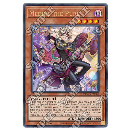 Medius the Pure DUAD-EN008 card from the Yu-Gi-Oh! set Duelist’s Advance