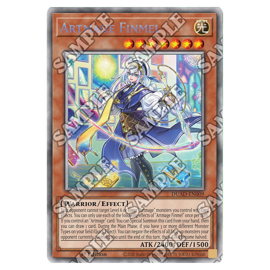 Artmage Finmel DUAD-EN009A card from the Yu-Gi-Oh! set Duelist’s Advance