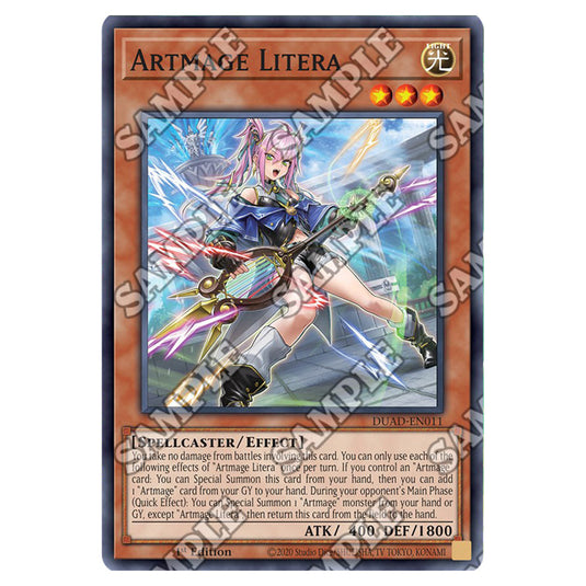 Artmage Litera DUAD-EN011 card from the Yu-Gi-Oh! set Duelist’s Advance