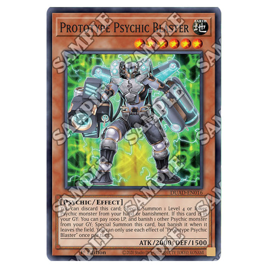 Prototype Psychic Blaster DUAD-EN016 card from the Yu-Gi-Oh! set Duelist’s Advance