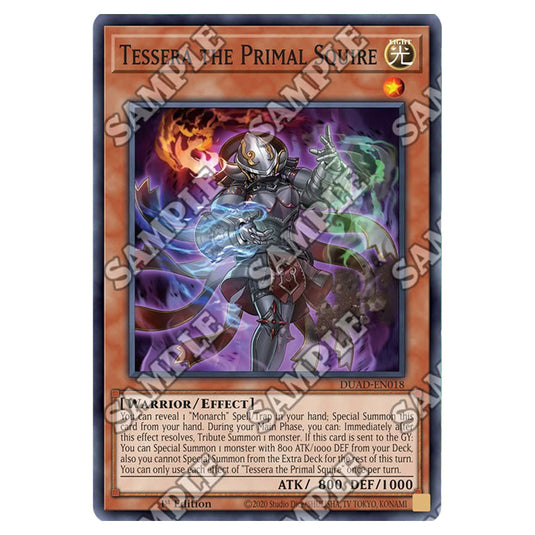 Tessera the Primal Squire DUAD-EN018 card from the Yu-Gi-Oh! set Duelist’s Advance