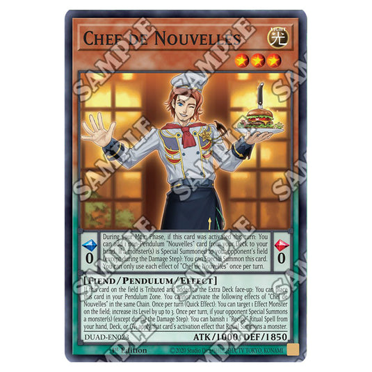 Chef de Nouvelles DUAD-EN023 card from the Yu-Gi-Oh! set Duelist’s Advance