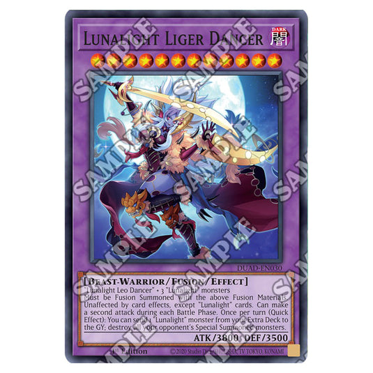 Lunalight Liger Dancer DUAD-EN030 card from the Yu-Gi-Oh! set Duelist’s Advance