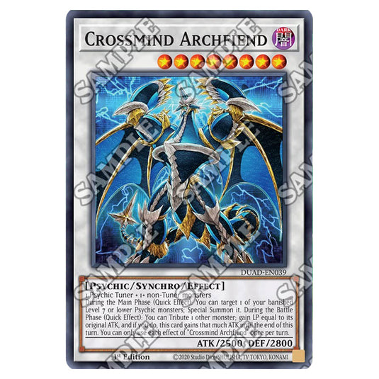 Crossmind Archfiend DUAD-EN039 card from the Yu-Gi-Oh! set Duelist’s Advance