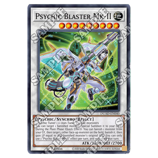 Psychic Blaster Mk-II DUAD-EN040 card from the Yu-Gi-Oh! set Duelist’s Advance