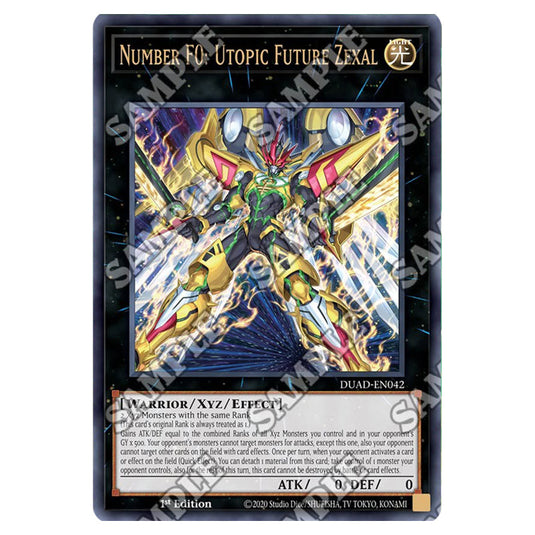 Number F0: Utopic Future Zexal DUAD-EN042 card from the Yu-Gi-Oh! set Duelist’s Advance