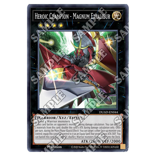 Heroic Champion - Magnum Excalibur DUAD-EN044 card from the Yu-Gi-Oh! set Duelist’s Advance