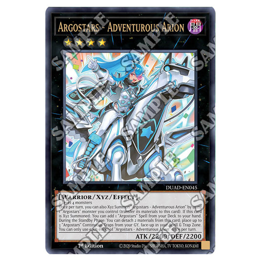 Argostars - Adventurous Arion DUAD-EN045 card from the Yu-Gi-Oh! set Duelist’s Advance