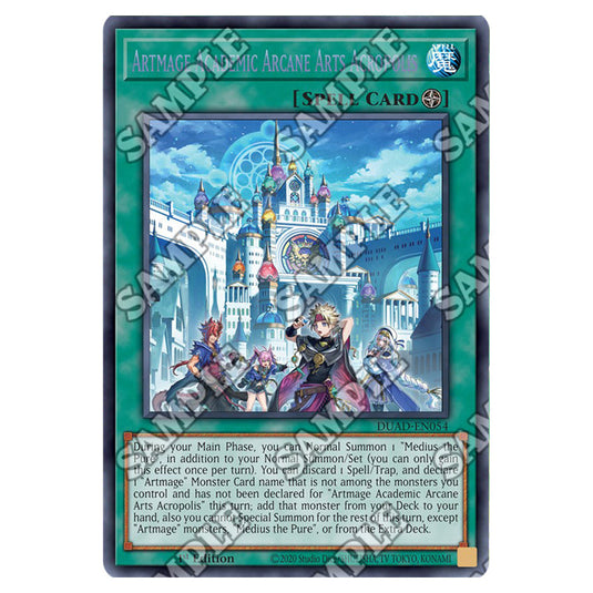 Artmage Academic Arcane Arts Acropolis DUAD-EN054 card from the Yu-Gi-Oh! set Duelist’s Advance
