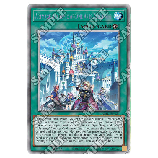 Artmage Academic Arcane Arts Acropolis DUAD-EN054A card from the Yu-Gi-Oh! set Duelist’s Advance