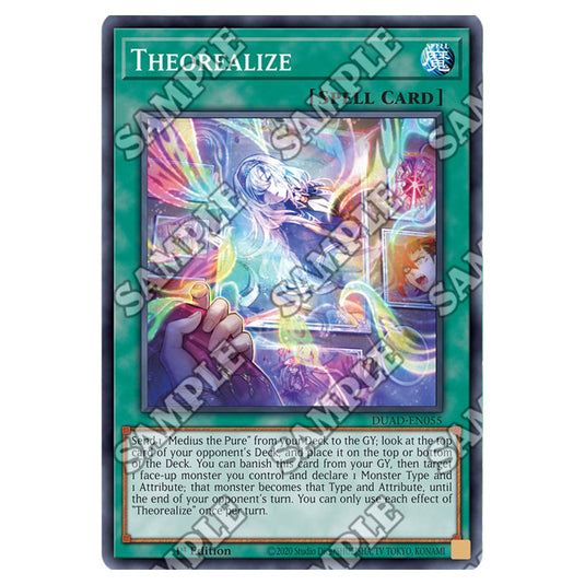 Theorealize DUAD-EN055 card from the Yu-Gi-Oh! set Duelist’s Advance