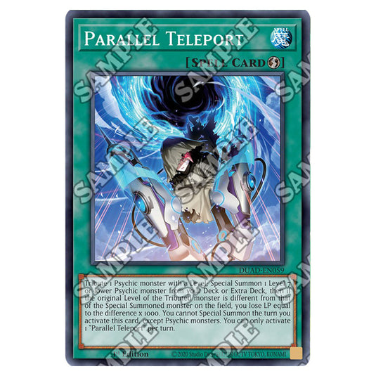 Parallel Teleport DUAD-EN059 card from the Yu-Gi-Oh! set Duelist’s Advance