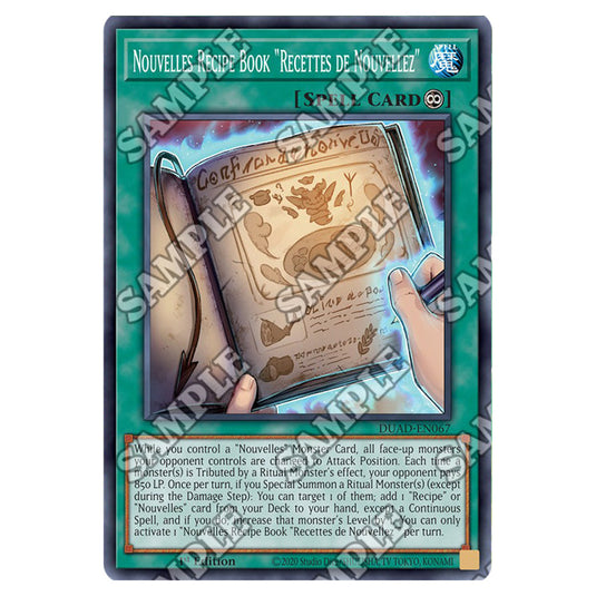 Nouvelles Recipe Book Recettes de Nouvellez"" DUAD-EN067 card from the Yu-Gi-Oh! set Duelist’s Advance