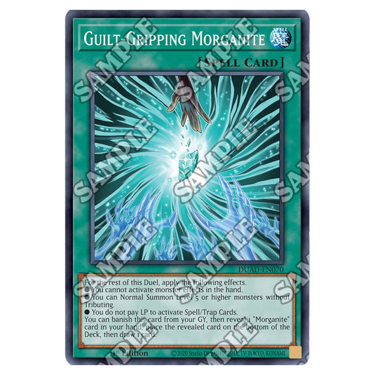 Guilt-Gripping Morganite DUAD-EN070 card from the Yu-Gi-Oh! set Duelist’s Advance