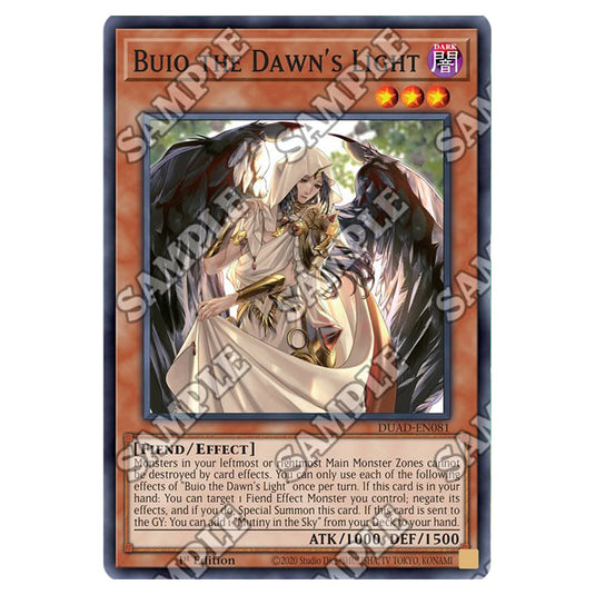 Buio the Dawn's Light DUAD-EN081 card from the Yu-Gi-Oh! set Duelist’s Advance