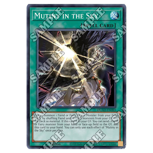 Mutiny in the Sky DUAD-EN083 card from the Yu-Gi-Oh! set Duelist’s Advance
