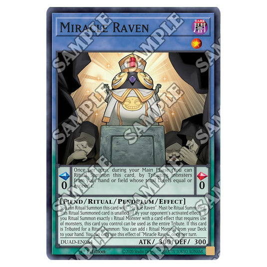 Miracle Raven DUAD-EN084 card from the Yu-Gi-Oh! set Duelist’s Advance