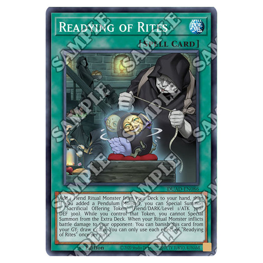 Readying of Rites DUAD-EN086 card from the Yu-Gi-Oh! set Duelist’s Advance