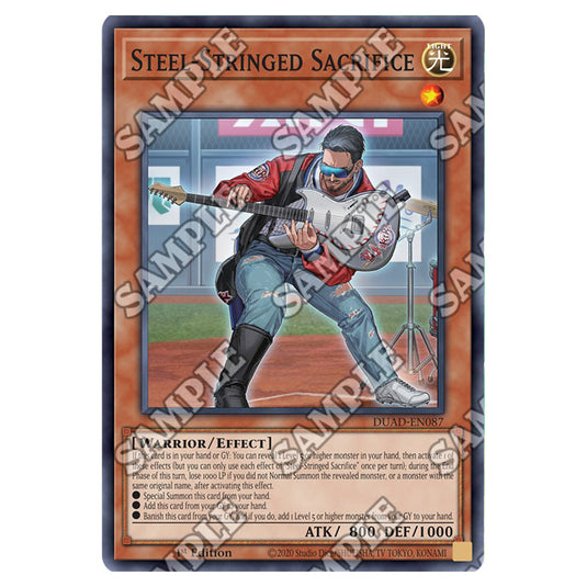 Steel-Stringed Sacrifice DUAD-EN087 card from the Yu-Gi-Oh! set Duelist’s Advance