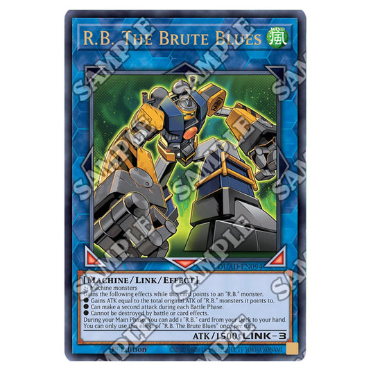 Yu-Gi-Oh! - Duelist's Advance - R.B. The Brute Blues (Ultra Rare) DUAD Yu-Gi-Oh! - Duelist's Advance - R.B. The Brute Blues (Ultra Rare) DUAD