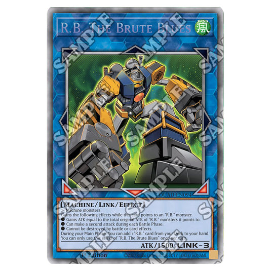 R.B. The Brute Blues DUAD-EN094A card from the Yu-Gi-Oh! set Duelist’s Advance