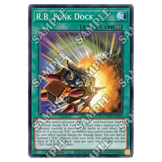 R.B. Funk Dock DUAD-EN095 card from the Yu-Gi-Oh! set Duelist’s Advance