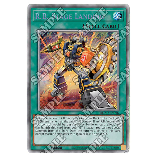 R.B. Stage Landing DUAD-EN096A card from the Yu-Gi-Oh! set Duelist’s Advance