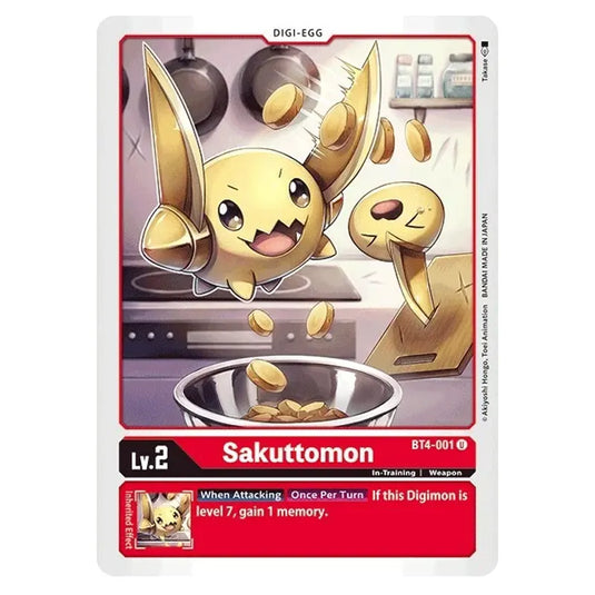 Digimon Card Game - Great Legend (BT04) - Sakuttomon (Uncommon) - BT4-001