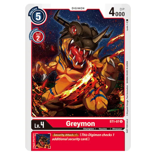 Digimon Card Game - Promo - Greymon - (Alternative Art) - ST1-07b