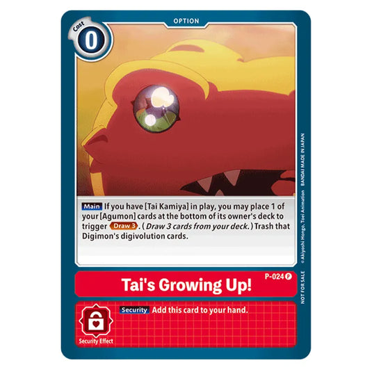 Digimon Card Game - Promo - Tai's Growing Up (P-024)