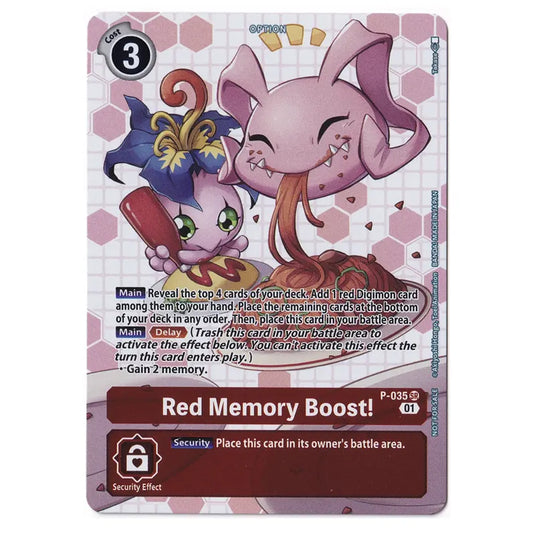 Digimon Card Game - Promo Card - Red Memory Boost! - (Alternative Art) - P-035