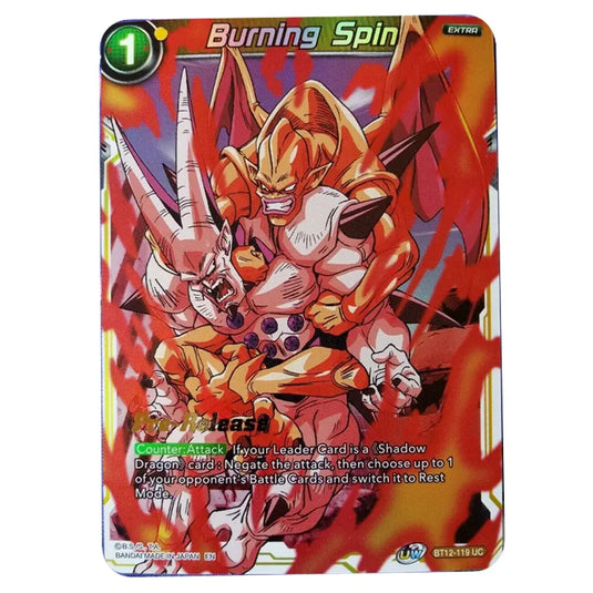 Dragon Ball Super - B12 - Vicious Rejuvenation - Pre-release - Burning Spin - BT12-119