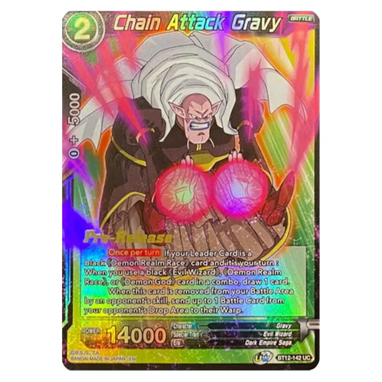 Dragon Ball Super - B12 - Vicious Rejuvenation - Pre-release - Chain Attack Gravy - BT12-142