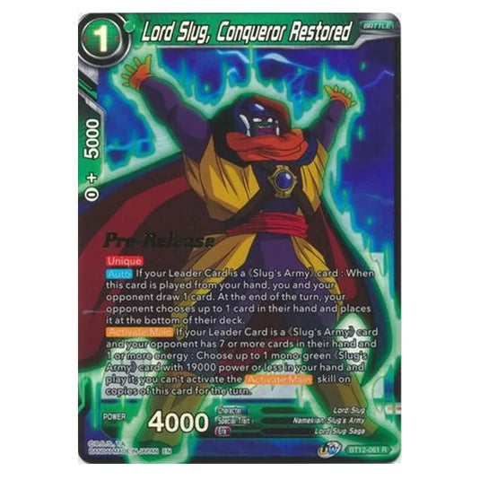 Dragon Ball Super - B12 - Vicious Rejuvenation - Pre-release - Lord Slug, Conqueror Restored - BT12-061