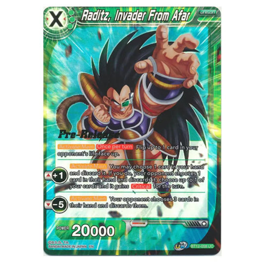 Dragon Ball Super - B12 - Vicious Rejuvenation - Pre-release - Raditz, Invader From Afar - BT12-058