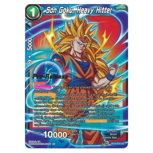 Dragon Ball Super - B12 - Vicious Rejuvenation - Pre-release - Son Goku, Heavy Hitter - BT12-031