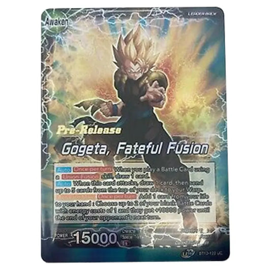 Dragon Ball Super - B12 - Vicious Rejuvenation - Pre-release - Son Goku & Vegeta  Gogeta, Fateful Fusion- BT12-122