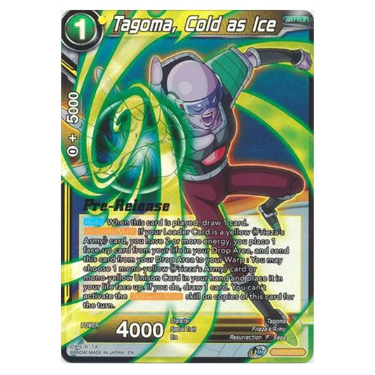 Dragon Ball Super - B12 - Vicious Rejuvenation - Pre-release - Tagoma, Cold as Ice - BT12-106