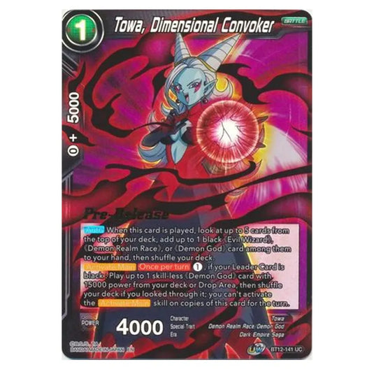 Dragon Ball Super - B12 - Vicious Rejuvenation - Pre-release - Towa, Dimensional Convoker - BT12-141