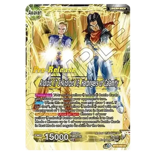 Dragon Ball Super - B13 - Supreme Rivalry - Pre-release - Android 17 & Android 18  Android 17 & Android 18, Harbingers of Calamity - BT13-092