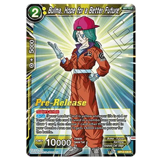 Dragon Ball Super - B13 - Supreme Rivalry - Pre-release - Bulma, Hope for a Better Future - BT13-105