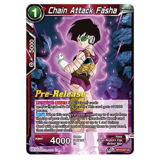 Dragon Ball Super - B13 - Supreme Rivalry - Pre-release - Chain Attack Fasha - BT13-007