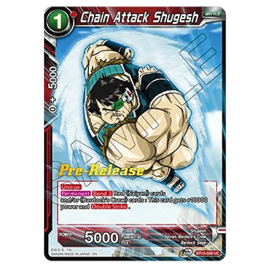 Dragon Ball Super - B13 - Supreme Rivalry - Pre-release - Chain Attack Shugesh - BT13-008