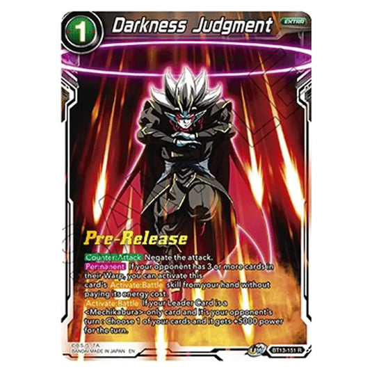 Dragon Ball Super - B13 - Supreme Rivalry - Pre-release - Darkness Judgment - BT13-151